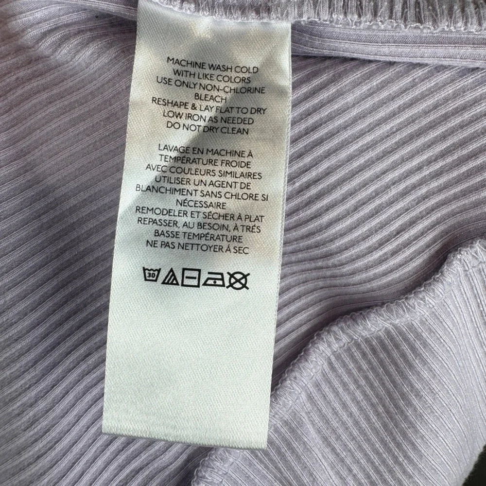 Balletcore Soft Girl Coquette BDG Tank Top Women Medium Lavender Ribbed Cropped